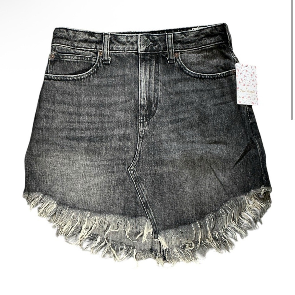 NWT Free People -We the Free Bailey Fringe Hem Mini-Maverick - Picture 3 of 5